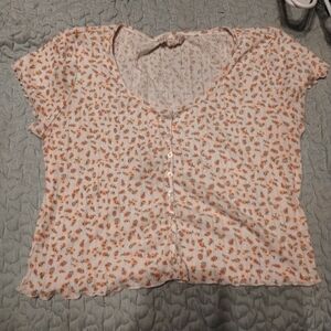 Floral Button-Up Women's Top